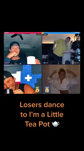 2v2 battle Austin & Noah vs. Colby & Kcup! Losers had to dance! #schnackyfam #BestFriends #roommates #imalittleteapot @austintarmstrong @noahschnacky @colbyschnacky @kcup 