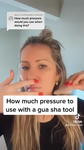 Medium to firm pressure if best for sculpting and lifting. #guashapressure #guashalift #howtouseguasha 