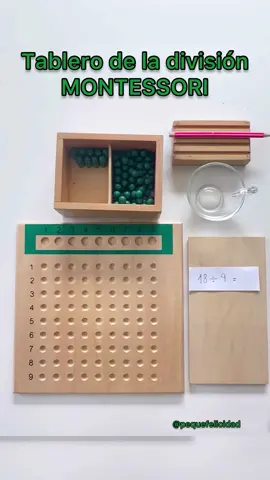 Aprender a #dividir con #Montessori  Este es uno de los materiales que tienen los peques para aprender a dividir en MONTESSORI. No es el único, este tiene el propósito de practicar y pertenece a los materiales del grupo de memorización, antes ven otros más concretos para entender el concepto. Y después también experimentan con otros más abstractos y materiales para grandes divisiones, hasta llegar a dividir entendiendo completamente lo que hacen y sin necesidad de material. Cada niño trabaja a su ritmo, con gran autonomía y disfrutan mucho. #Matemáticas en MONTESSORI es de las áreas preferidas de los peques, las adoran, porque las entienden y manipulan y así todo se hace muy visual y sencillo.  . #educacion #niños #aprendizaje #mama #familia 