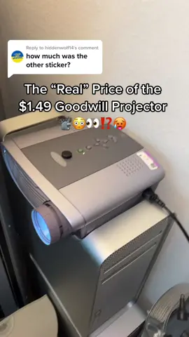 Replying to @hiddenwolf14 the AUDACITY of Goodwill’s pricing 😭👺😬💀😂🏃‍♂️💨 #goodwill #thrift #projector #Tech #cheap