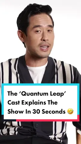 The #QuantumLeap cast explains the  show in 30 seconds 🤣 #CaitlinBassett #ErnieHudson #RaymondLee #TVShow