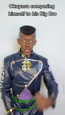 You gotta at least respect the self-awareness lmao 😆 #okuyasu #okuyasucosplay #okuyasunijimura #jjba #jojosbizarreadventure #jojos #diamondisunbreakable #josuyasu #keichonijimura #keicho #cosplayofcolor #whoachriswhoa #jjbapart4 #blackcosplayer