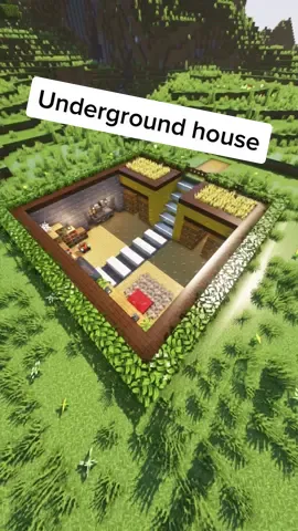 Underground house #Minecraft #fyp #fy #foryoupage #minecraftbuilding #tutorial #viral 