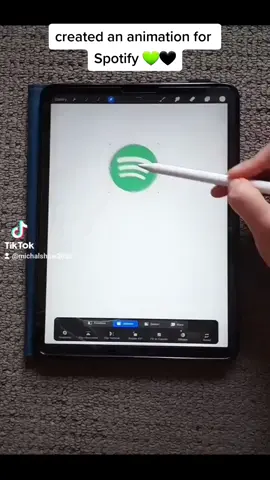 created an animation for Spotify 💚🖤✍#fyp  #art  #procreate  #animation  #spotify