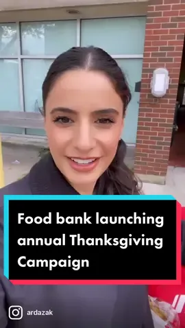 The daily food bank is launching its annual Thanksgiving Campaign. #CP24 