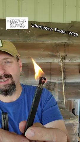 Replying to @ninjapilgrim I have used a few variations of this in the past. the @uberleben Tindar Wick let's you light items with an open flame using a Ferro Rod.  That's a pretty big advantage in poor conditions.  #burningriverbushcraft #uberleben #fyp #survival #bushcraft #survivaltok #fire