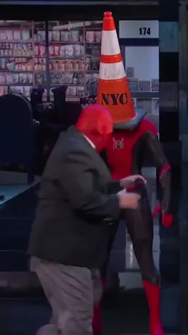 When the real #SpiderMan shows up! 😱❤️ #KimmelinBrooklyn #Throwback 