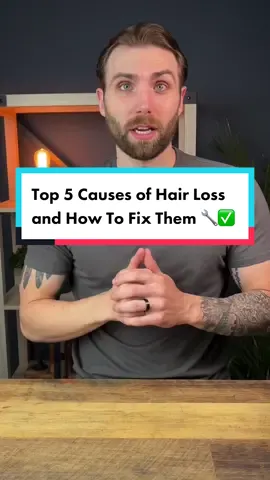 Top 5 Causes of Hair Loss and How To Fix Them 🔧✅      👉 These are 5 of the top reasons, but they certainly aren’t all the reasons!     #hairloss #hair #healthyhair #balding #health #wellness 