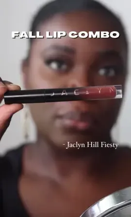 Here’s a lip combo for fall!  Fiesty & Crabby by @jaclynhillcosmetics  Chestnut by @maccosmetics  #Falllip #falllipcombo #falllipcolor  #LipCombosforDarkskinwomen #fyp #jaclynhill #jaclynhillcosmetics #darkskinwomenmakeup #Fallbeautytrends