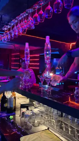 Flaming Waterfall Cocktail at CLUB UNDERGROUND #ad #fyp #bar #club #flamingwaterfall 