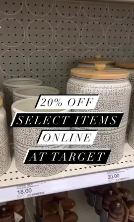 20% off select Threshold kitchen and serving items online @target!   There are a lot of great storage containers, spice jars and racks, trays and more included - go to the link in my bio to see what else I found. If you have been wanting to update your cabinets or pantry, this sale would be a great one to check out. Tag a friend so they know about this sale too 💛 #target #targetstyle #targetsale #targetdeals #targetfinds #salealert #salesalesale #kitchenorganization #kitchendecor #kitcheninspo 