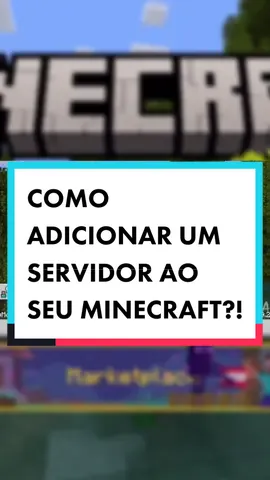 Como adicionar um servidor ao seu Minecraft #Minecraft #minecraftbedrock #tutorial #fy