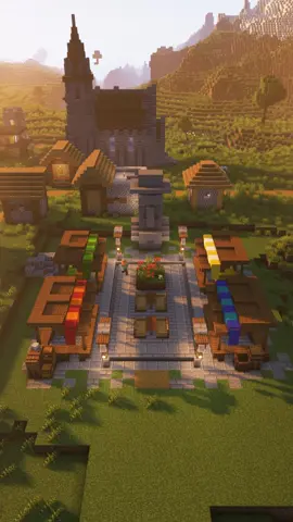 Market in the village.#Minecraft #timelapse #village 