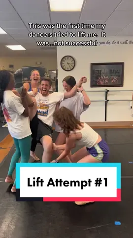 This my the first time my dancers tried to lift me…which went about as well as you’d expect #dance #dancetok #dancer #danceclass #dancestudio #danceteacher #dancelift #lift #fail 