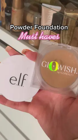 Powder Foundation?? YES PLEASE 😍#powderfoundation #elfcamopowderfoundation #elfcosmetics #glowishbyhuda #glowishpressedpowder #pressedpowder 