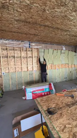 Do you use Rockwool insulation? • It’s been my go to for a long time, we used it in our basement for the exterior and interior walls as well as the ceiling for sound proofing and now I’m using it on my shop • Comfort batt R22 in the walls and Safe and Sound in the interior wall. • Fire resistant, water repellent and easy to install. Plus if we need to make some changes it’s easy to pull out and put back in! • Next up vapor barrier and sheeting the walls. Hopefully we can start painting towards the end of the week . . . #rockwoolpartner #rockwool #insulation #tools