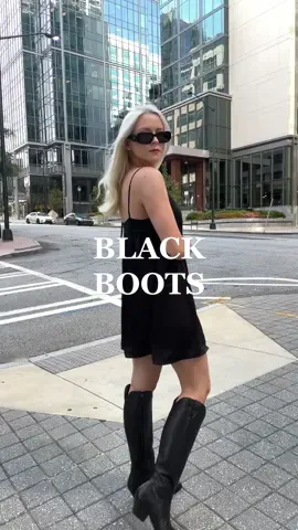 My boot choice of the season, a tall chic western style boot on my LTK ALSO COME IN A WODE CALF #BOOTS #boots #fallstyle #fallboots #Blackboots #aritzia #aritziadress #aritziaoutfit #chanelbag #blackdressoutfit #bootsoutfot