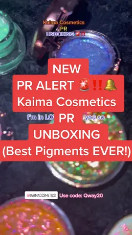 PR Alert 🚨 @Kaima Cosmetics sent over some AMAZING PRODUCTS! These are the BEST pigments & glitter that I have EVER SEEN! Some of these are so blinding that the camera doesn’t do it justice! Thank you Gemma! These are a game changer!💗 #prunboxing #kaimacosmetics #glitter #glitterpigment #pigments #viral #pressedpigment #foileyeshadow #pressedglitter #makeupproduct #shimmereyeshadow 