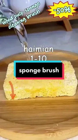Strong degreasing, cleaning oil stains and dirt is not easy to leave marks	#woodpaddle #foryou #kitchen #goodthing #practical #goodies #sponge #TikTokMadeMeBuyIt #tiktokmadebuyit 