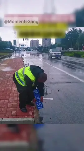 Who knows why he’s doing this to the numberplates
