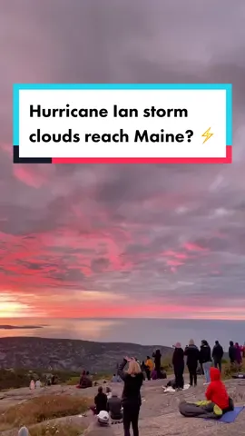 Scary to think you can see Hurricane Ian storm clouds from Maine! Be safe out there everyone! ⚡️🙏 #hurricaneian #ian2022 #maine #stormclouds #stormwatching #acadianationalpark #nationalpark #cadillacmountain #hurricanes #hurricaneseason #ian #florida #floridacheck #weather #besafe  