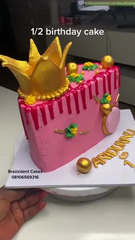 1/2birthday cake for a princess💓❤️#cakes #halfbirthdaycake #cakesinogunstate #cakesinremo #cakesinsagamu 