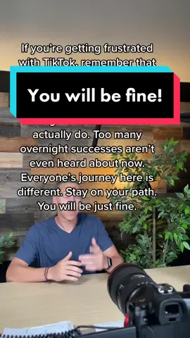 Everyone’s TikTok journey is different. Focus on what you can actually control with your content. The vanity metrics are too easy to get lost in and never tell the whole story. Keep pushing forward. Keep pushing towards what you want to be on here 