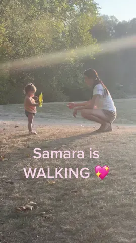 It is offical we have a walker. This was a week ago so she is definately walking more. Enjoying the begining of autumn #babytiktok #walkingbaby #mamadetiktok #babyfirststeps #parkday #vancity #vancouver #memories #momamddaughter 
