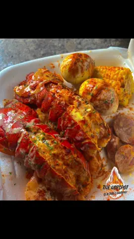 How do your favorite seafood spot lobster tails look ???👀 😎 #thehotspotseafood #seafood #seafoodboil #lobster #lobstertail #yummy #fyp #fy #foryoupage 