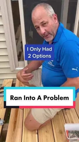 Building a deck soon? You might run into this problem! Here’s my tip for you to try next time 🔨 • • • • • #homerenovisondiy #contractorlife #doityourself #renovation #renovateyourhome #diyhomeimprovement #frameconstruction #mybhghome #myhgtv #currentdesignsituation #ourweeklydesigncrush #showthatinspo #myhometrend #heyhomehey #designsponge #howtobuildadeck #decktips #deckdesign #diydeck #deckframing 