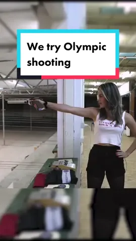 my sister and I try Olympic pistol shooting for the first time..