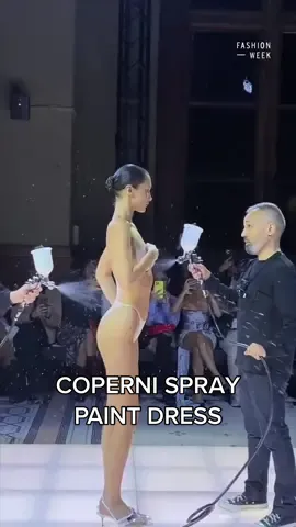 Replying to @tlaarcher We still can’t believe it either 🤯 @coperni shut down #PFW & broke the internet by spray painting on #BellaHadid’s finale dress — a moment that will go down in fashion history!  #bella #hadid #copernifashion #coperni #babybella #paris #parisfashionweek #fashionweek | vid by @shotbysymo 