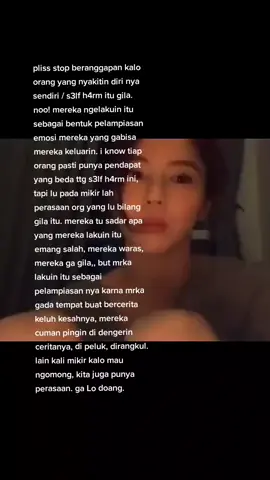 @ariii_frmns mas nya bagus punya pemikiran kaya gt, cuman yang bikin org banyak yang salah paham itu di cpt nya,, jujur sedikit nusuk si, balik lagi intinya saling ngerti aja kalau kita semua punya tingkat masalah yang beda2 dan cara pelampiasan yang beda2 juga.