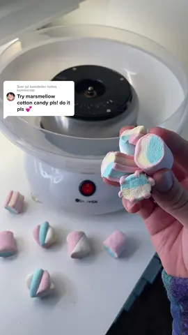 Svarer @beastkiller hehe 🍭Making Cotton Candy🍬 What should i try next?🥰 ib: @mariyah may ✨ #candy #foryou #meme #foryoupage #viral #fyp #asmr 