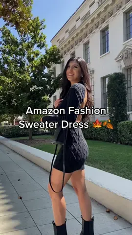 Amazon fashion find for fall— open back cable knit sweater dress 👌🏼✨🤍 sooo cute and true to size. Fall outfit inspo: wear with lug boots, mini handbag and gold accessories 🥰 linked in storefront you can find in my insta bio until I can add it here! #amazoninfluencer #amazonfinds #amazonfashion #amazonfashionfinds #outfitinspo #fallstyle #falloutfits #fallfashion #fall2022 