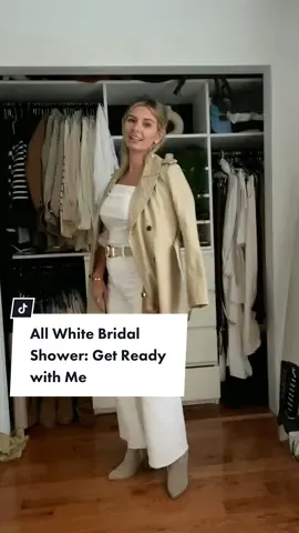 When the bride ASKS you to wear white 😁 #bridalshoweroutfit #bridalshowerparty #getreadywithme #allwhiteparty #allwhiteoutfit #whiteparty 