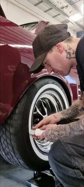 Fresh 25mm walls! #GameTok #whitewalls #asmr #TheHereChallenge #mechanic #carhub #tiktokaustralia #trending #trend #fypシ #backlashautomotive 