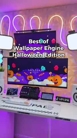 Some of the best Spooky Month Wallpapers on Wallpaper Engine 🎃👻 #techtok #wallpaperengine #bestwallpapers #desksetups #pcsetups #setuptips #pctips #carterpcs 