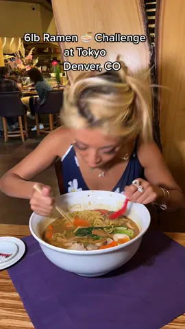 6lb Ramen Challenge at Tokio in Denver, CO!! #rainaiscrazy #colorado #eat #ramen 