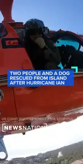 The Coast Guard hoisted two people and a dog from Sanibel Island after Hurricane Ian last week. The Sanibel Causeway was damaged during the storm, leaving residents stranded. #sanibel #sanibelisland #sanibelislandflorida #florida #hurricaneian #rescue #coastguard