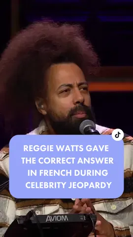 Only #ReggieWatts can confuse everyone and be correct at the same time 👏 #jeopardy #celebrityjeopardy #latelateshow #french 
