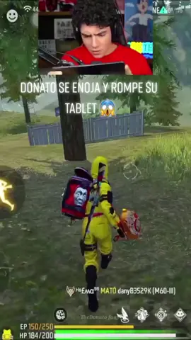 Donato se enoja y rompe su tablet 😱😱#freefire  #donatofreefire 