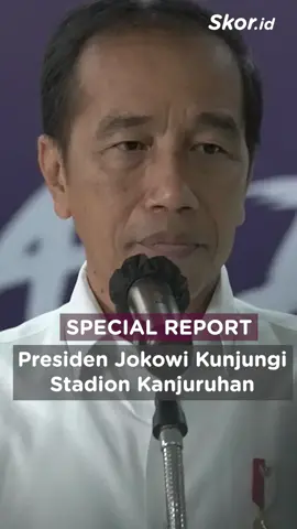 Presiden Jokowi saat datang langsung ke Stadion Kanjuruhan untuk mendapatkan gambaran langsung terkait tragedi 1 Oktober lalu. #prayforkanjuruhan #kanjuruhanmalang #sepakbolaindonesiaberduka #skorid 