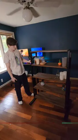 Transforming Shelf Table from @expand_furniture  😮🔥 #GamingSetup #GamingOnTikTok #pcsetup #PS5 #thelastofus 