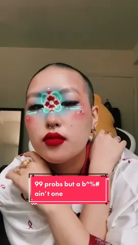I will do anything to not do work 🙈 #fyp #korean #makeup #artist #avantgardemakeup #shavedhead #foryou 