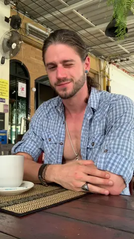 Coffee lovin’ 😊 ☕️     #guys #beauty #onlyforyou #hotmen #shmokin #tiktokviral #hombres #longhairmen #cuteboy #hotboys #fypシ #malemodel #thailand🇹🇭 #goodmorning #coffee 