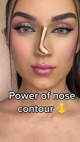 Power of nose contour 👃 IB: @molchanovamua #makeup #nosecontour #contouring 
