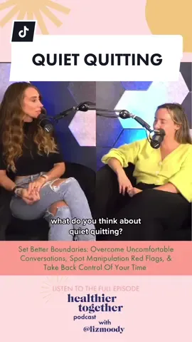 do you agree with @Melissa Urban’s take on quiet quitting?? #settingboundaries #healthyboundaries #worklifebalance #boundarysetting 
