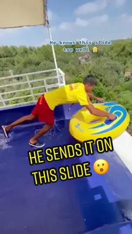 He sent it 🙌 (lgeren0/IG) #waterslide #sendit #waterpark 