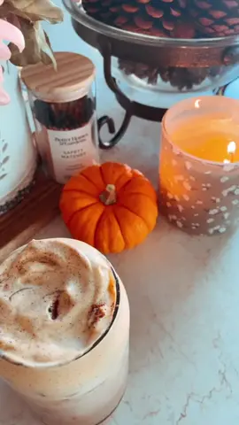 Iced spice chai latte with pumpkin cream cold foam. 🎃🧡🍁🤎 #FlexEveryAngle #slowliving #traderjoes #fallvibes #cozyvibes #cozykitchen #homecafe #icedchaitealatte #spicedchai #pumpkinseason #pumpkincoldfoam 